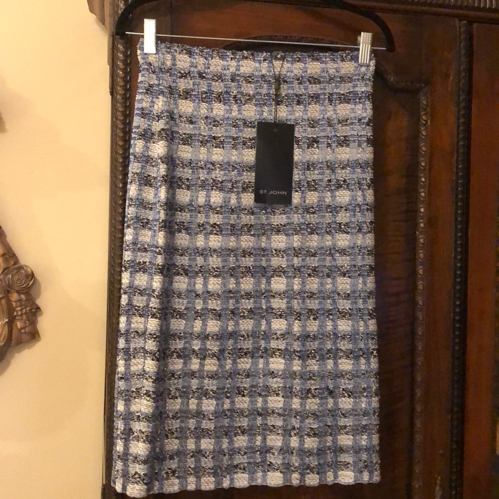 St John deep Lapis skirt